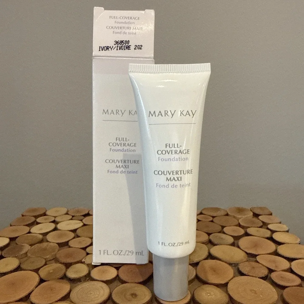 Mary Kay Full Coverage Foundation IVORY 202 - Gray‎ Cap # 368500 Normal To Dry